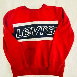 Levi's Kid’s Red Logo Crewneck Sweatshirt Size Large (12-13 Yrs)
